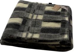  Belar Check Merinó Gyapjú Takaró - 200x200 cm, Grafit