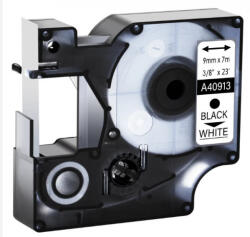DYMO Utángyártott DYMO D1 40913 kazetta 9mm x 7m fehér-fekete #S0720680 (S0720680FU)