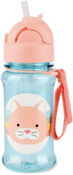 Skip Hop Zoo Tritán Szívószálas Palack 355ml Cica 12hó+