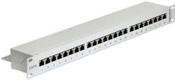 Delock 19 Patch Panel 24 portos Cat. 6 szürke (43300) - pepita