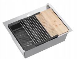 Quadron Egymedencés mosogató Quadron Luke inox acél szifon (LUKE 110)