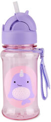 Skip Hop Zoo Tritán Szívószálas Palack 355ml Narvál 12hó+