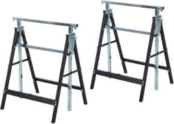 Homcom 2 db HOMCOM munkapad tartó, acél, fekete, 130x68 cm