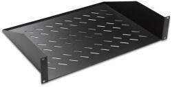 Lande LN-RAF-RMO-2U55-BL 19" 550 mm mély 2 ponton rögzíthető fekete tálca (LN-RAF-RMO-2U55-BL) - pcx