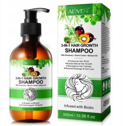 Aliver 3 az 1-ben rozmaring fekete ricinus batana olaj sampon 300 ml (FB33877)
