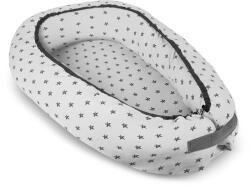  Babafészek 85x50 cm - Szürke csillagos, 100% pamut