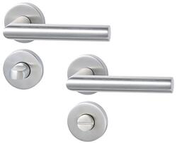 STROXX Maner usa interior STROXX cu rozeta pentru baie si maner la 90 de grade, material inox mat