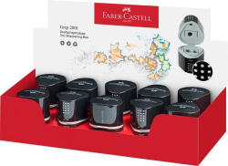 Faber-castell Hegyező display, háromlyukú, tartályos, FABER-CASTELL Grip 2001 Trio, fekete (TFC283899) (283899)
