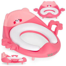 Wc szűkítő ülőke fülekkel puha párnával rózsaszín (PP104_PINK) - watermarkt
