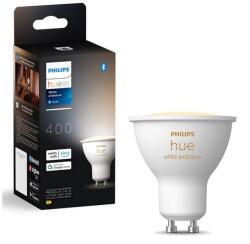 Philips Hue WHITE AMBIANCE GU10 LED izzó, 4, 2W, 2200-6500K, állítható fény 8720169229976 (P6172)