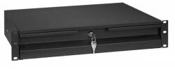 Stalflex RD19-2U-B 19" 2U zárható fekete rack fiók (RD19-2U-B) - iconink