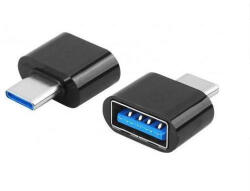 Laptophardware USB-C to USB 3.0 OTG (Normál USB) adapter, átalakító fekete