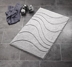  Sapho Ridder La Ola csúszásmentes fürdőszobai textil kilépő szőnyeg 55x50cm, szürke 729807 (729807)