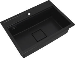 Gamma Quadro 7050, 1 rekeszes gránit mosogató 700x500x220 mm, fekete, GMA-ZLE000237 (GMA-ZLE000237)