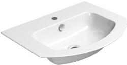 SAPHO Gsi Pura Slim kerámiamosdó 1 nyitott csaplyukkal 62x48 cm ExtraGlaze bevonattal, fehér 88279111 (88279111)