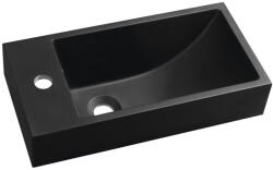 SAPHO Small Ariana öntött márvány mosdó 50x25 cm, balos/matt fekete SM012B (SM012B)