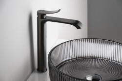 SAPHO Suga egykaros magasított mosdócsaptelep, gun metal TJ006GM (TJ006GM)