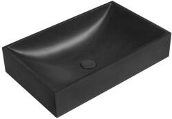 SAPHO Tarant beton mosdó 58x36 cm, fekete gránit AR471 (AR471)