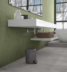 SAPHO Potty pedálos szemetes 3l Soft Close, gun metal 320981 (320981)