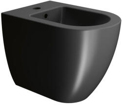  Sapho Gsi Pura Big álló kerámia bidé 36x55 cm, matt fekete 8872126 (8872126)