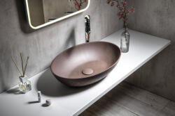 SAPHO Formigo beton mosdótál 60x40 cm, barna FG215 (FG215)