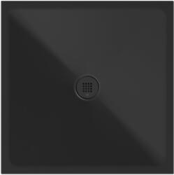  Sapho Gsi Extra Flat kerámia zuhanytálca 90x90x2 cm, matt fekete 46090926 (46090926)