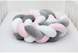 Scamp rácsvédő fonott 210cm Fehér-Szürke-Rózsaszín RFT005 210CM - babycenter-online