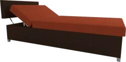 TEMPO KONDELA Állítható heverő, barna/narancssárga, DOMENA