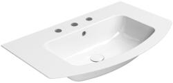 SAPHO Gsi Pura Slim kerámiamosdó 3 nyitott csaplyukkal 82x49 cm ExtraGlaze bevonattal, fehér 88269311 (88269311)