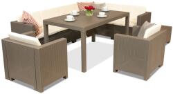 BICA Colorado Comida Max 8 Bica technorattán kerti ülőgarnitúra sarokgarnitúrával, cappuccino (BCCOR8TU)