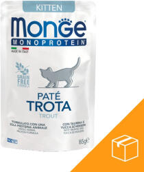 Monge Monoprotein Pate Kitten Macskaeledel (Pisztráng) - 28x85 g