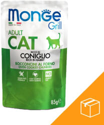 Monge Grill Adult Alutasakos Macskaeledel (Nyúl) - 28x85 g