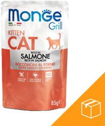 Monge Grill Kitten Alutasakos Macskaeledel (Lazac) - 28x85 g
