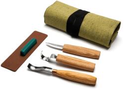 BeaverCraft Kit de sculptură linguri Beavercraft Unelte de sculptură în lemn cu curea de piele S38