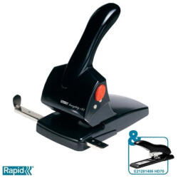 Rapid Lyukasztó, nagyteljesítményű, kétlyukú, 65 lap, RAPID "HDC65 Fashion", fekete (20922601) - tonerpiac