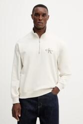 Calvin Klein pamut melegítőfelső bézs, nyomott mintás, LV04RD244G - bézs S