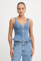 GUESS farmer top ANIKA sötétkék, sima, W5YH0Z D4LU0 - sötétkék XS