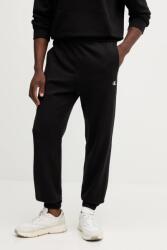 Calvin Klein pamut melegítőnadrág fekete, sima, LV04RD241G - fekete L