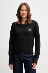 Calvin Klein pamut pulóver fekete, LV047D352G - fekete XXS