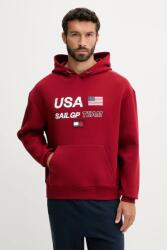Tommy Hilfiger felső x SAIL GP piros, nyomott mintás, kapucnis, MW0MW41416 - piros S