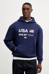 Tommy Hilfiger felső x SAIL GP sötétkék, nyomott mintás, kapucnis, MW0MW41416 - sötétkék L