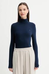 Tommy Hilfiger hosszú ujjú garbónyakú, sötétkék, WW0WW39826 - sötétkék M - answear - 34 990 Ft
