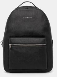 Tommy Hilfiger bőr hátizsák fekete, nagy, AM0AM13641 - fekete Univerzális méret