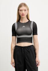 Adidas t-shirt Seamless Techfit Baby Tee - fekete L