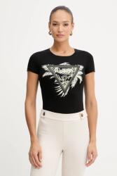 Guess t-shirt fekete, W5YI13 J1314 - fekete XS