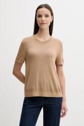 Benetton selyem póló - bézs L - answear - 16 990 Ft