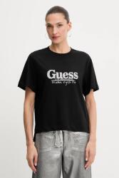 Guess pamut póló fekete, W5YI07 I3Z14 - fekete S