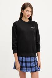 Tommy Hilfiger pamut melegítőfelső fekete, nyomott mintás, DW0DW21960 - fekete S