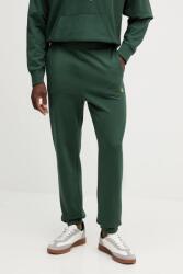 Calvin Klein pamut melegítőnadrág zöld, sima, LV04RD241G - zöld M