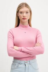 Tommy Hilfiger hosszú ujjú félgarbó nyakú, fekete, DW0DW19830 - rózsaszín M